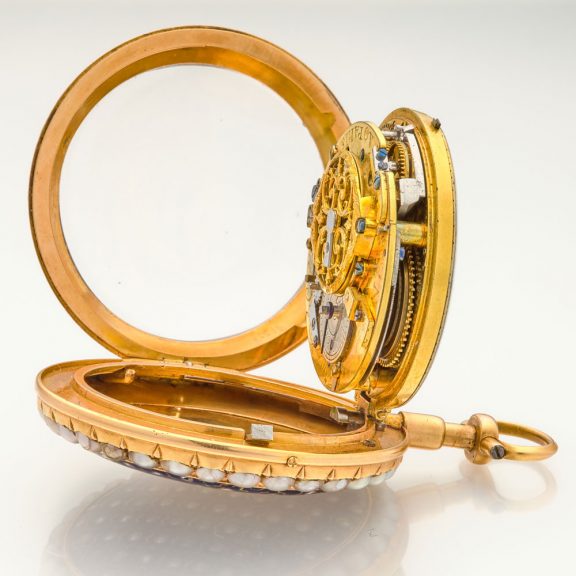 French 18 carat gold and enamel pocket watch Circa 1800 French 18 carat gold and enamel pocket watch Circa 1800