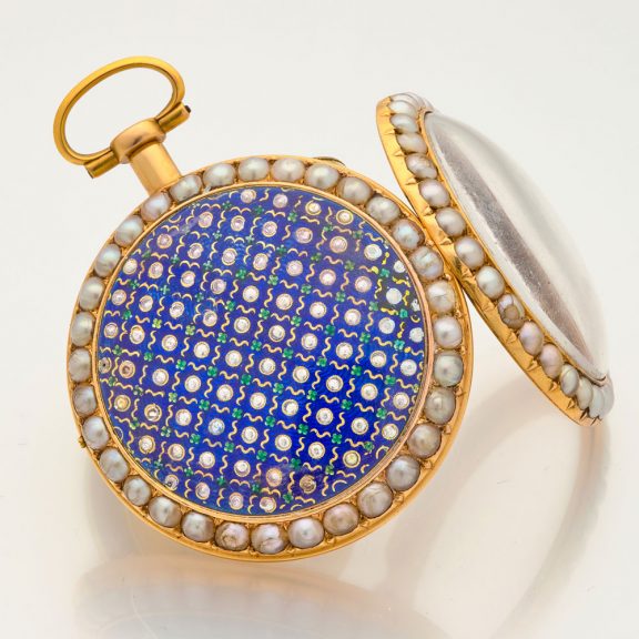 French 18 carat gold and enamel pocket watch Circa 1800 French 18 carat gold and enamel pocket watch Circa 1800