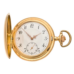 Swiss 14K gold hunting cased lever pocket watch Circa 1918