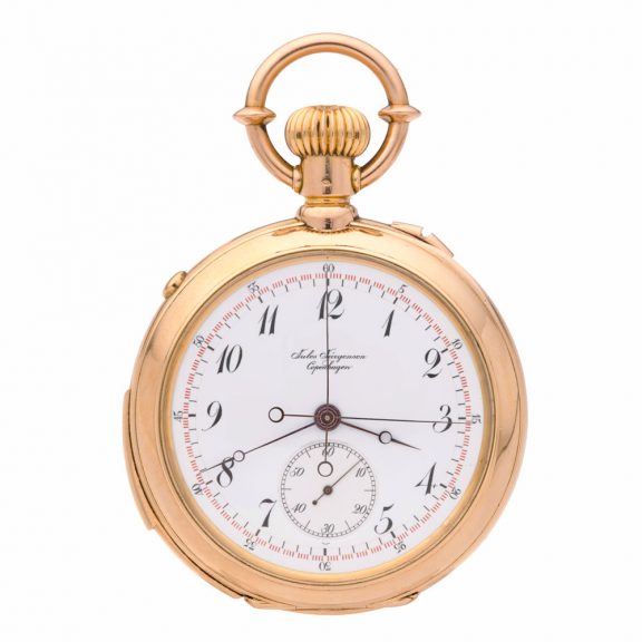 Danish minute repeating split seconds chronograph Circa 1899