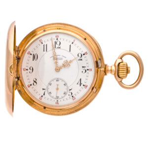 German heavy 18K gold A1 lever with Guillaume balance Circa 1902