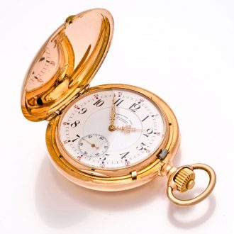 German heavy 18K gold A1 lever with Guillaume balance Circa 1902