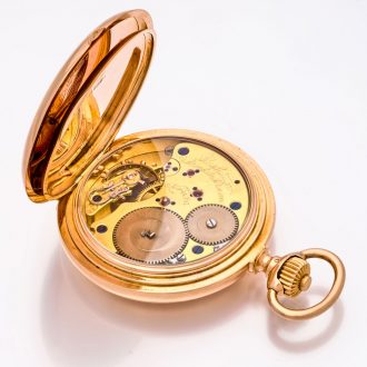 German heavy 18K gold A1 lever with Guillaume balance Circa 1902