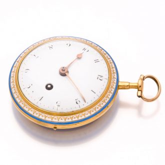 English gold and translucent enamel pocket watch Circa 1790