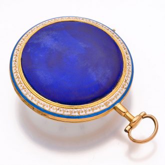 English gold and translucent enamel pocket watch Circa 1790