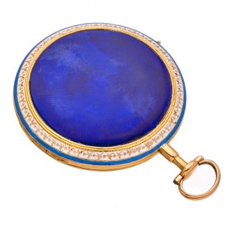English gold and translucent enamel pocket watch Circa 1790