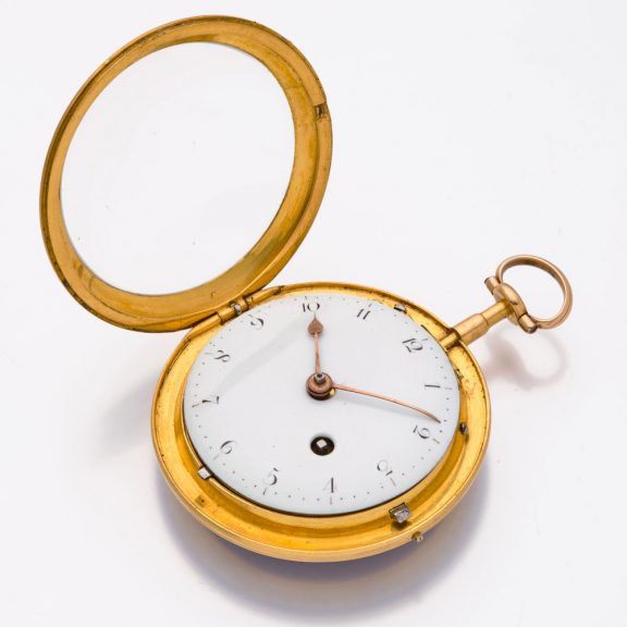 English gold and translucent enamel pocket watch Circa 1790 English gold and translucent enamel pocket watch Circa 1790