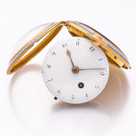 English gold and translucent enamel pocket watch Circa 1790 English gold and translucent enamel pocket watch Circa 1790