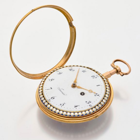 French 18 carat gold watch with beautiful painting Circa 1795 French 18 carat gold watch with beautiful painting Circa 1795