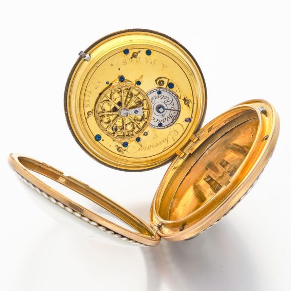 French 18 carat gold watch with beautiful painting Circa 1795 French 18 carat gold watch with beautiful painting Circa 1795