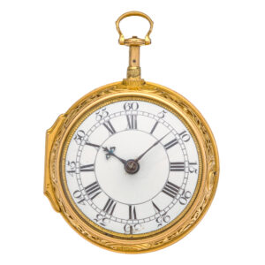 English 22K gold very early five minute repeater watch Circa 1710