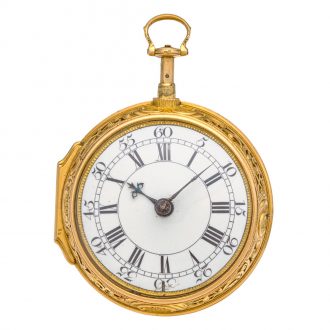 English 22K gold very early five minute repeater watch Circa 1710