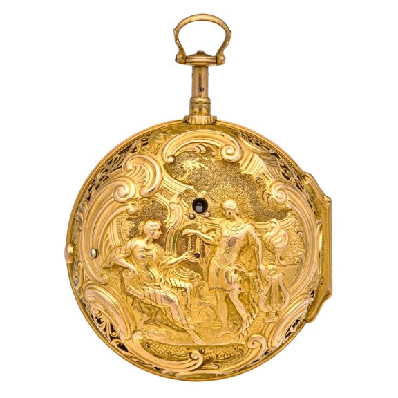 English 22K gold very early five minute repeater watch Circa 1710 English 22K gold very early five minute repeater watch Circa 1710