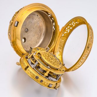 English 22K gold very early five minute repeater watch Circa 1710