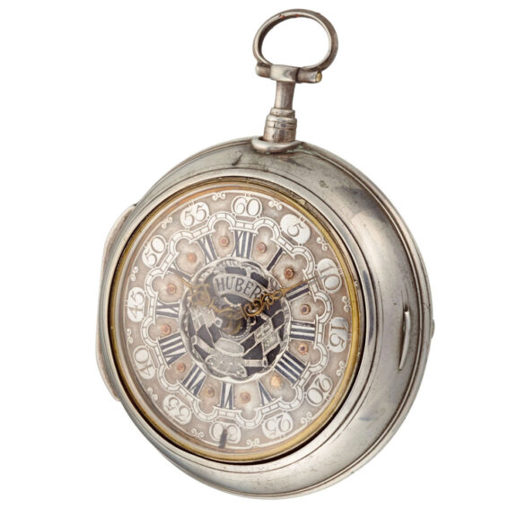 Dutch verge by Hubert with champleve dial Circa 1720 Dutch verge by Hubert with champleve dial Circa 1720