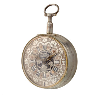 A Dutch verge watch by Hubert with champleve dial Circa 1720