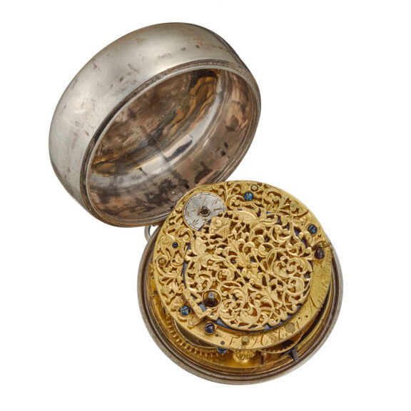 A Dutch verge watch by Hubert with champleve dial Circa 1720 A Dutch verge watch by Hubert with champleve dial Circa 1720