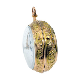Austrian important repoussé verge pocket watch Circa 1750 Austrian important repoussé verge pocket watch Circa 1750
