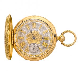 English 18K gold duplex made for the Hispanic market Circa 1864 English 18K gold duplex made for the Hispanic market Circa 1864