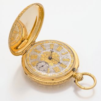 English 18K gold duplex made for the Hispanic market Circa 1864 English 18K gold duplex made for the Hispanic market Circa 1864