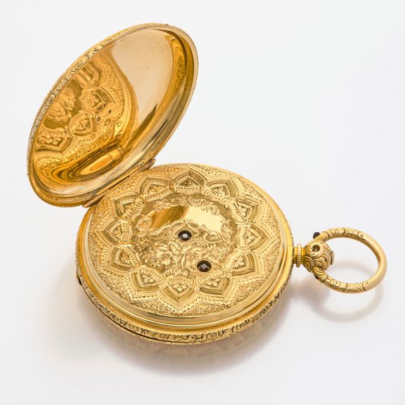 English 18K gold duplex made for the Hispanic market Circa 1864 English 18K gold duplex made for the Hispanic market Circa 1864