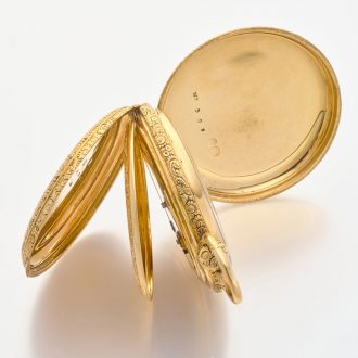 English 18K gold duplex made for the Hispanic market Circa 1864 English 18K gold duplex made for the Hispanic market Circa 1864