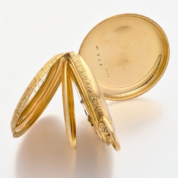 English 18K gold duplex made for the Hispanic market Circa 1864 English 18K gold duplex made for the Hispanic market Circa 1864