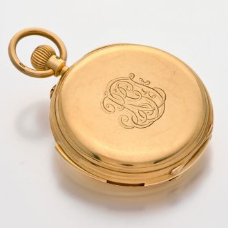 English heavy gold half hunting cased minute repeater Circa 1902