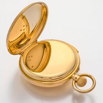 English heavy gold half hunting cased minute repeater Circa 1902