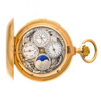 Extremely rare Swiss gold highly complicated watch Circa 1890