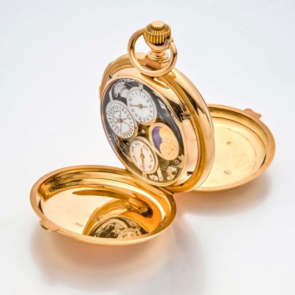 Extremely rare Swiss gold highly complicated watch Circa 1890 Extremely rare Swiss gold highly complicated watch Circa 1890