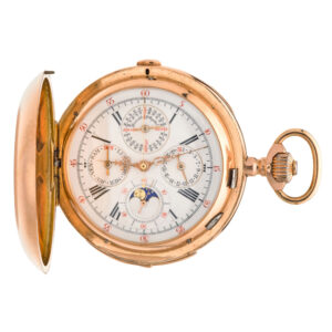 Swiss gold complicated repeating chronograph watch Circa 1900