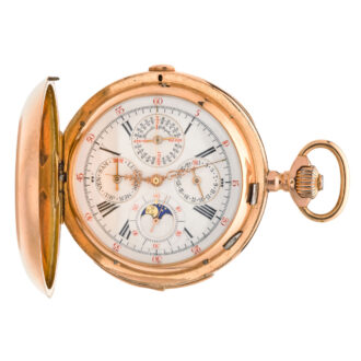 Swiss gold complicated repeating chronograph watch Circa 1900