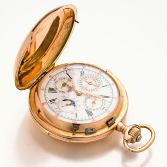 Swiss gold complicated repeating chronograph watch Circa 1900