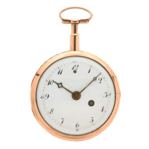 French gold quarter repeating verge pocket watch Circa 1790