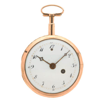French gold quarter repeating verge pocket watch Circa 1790