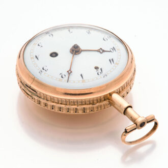 French gold quarter repeating verge pocket watch Circa 1790