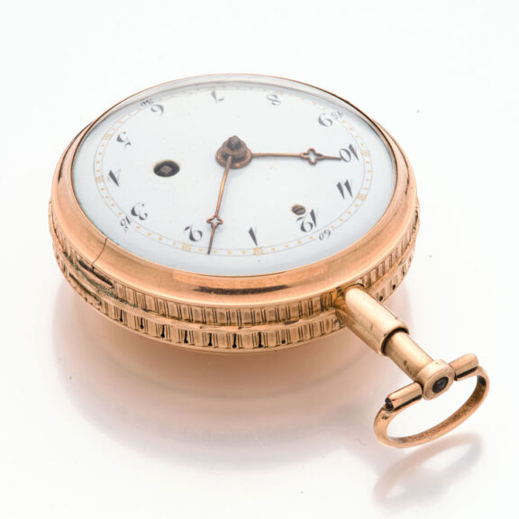 French gold quarter repeating verge pocket watch Circa 1790 French gold quarter repeating verge pocket watch Circa 1790