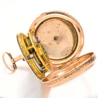 French gold quarter repeating verge pocket watch Circa 1790