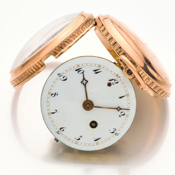 French gold quarter repeating verge pocket watch Circa 1790 French gold quarter repeating verge pocket watch Circa 1790