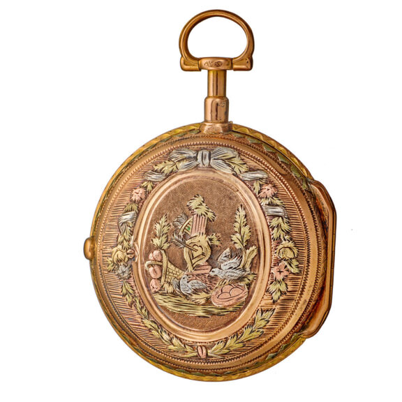 A French verge in a multi colour gold consular case Circa 1780 A French verge in a multi colour gold consular case Circa 1780