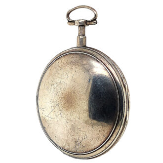 Swiss silver pocket watch with a French tide display Circa 1810