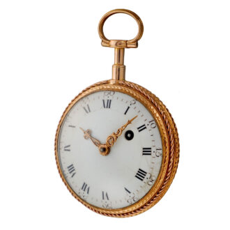 A French verge in a fine gold and enamel case Circa 1800 A French verge in a fine gold and enamel case Circa 1800