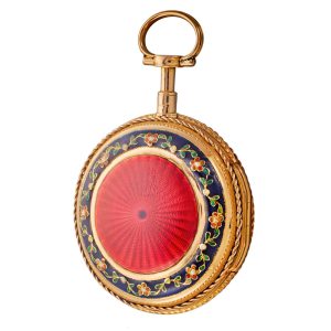 French gold verge in fine gold and enamel case Circa 1800