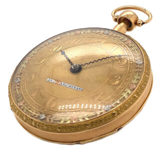 Swiss 18K gold quarter repeating Geneva pocket watch Circa 1820