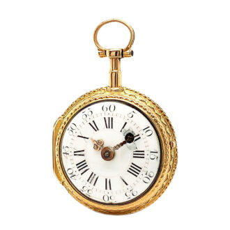 French four-coloured gold repoussé pocket watch Circa 1780 French four-coloured gold repoussé pocket watch Circa 1780