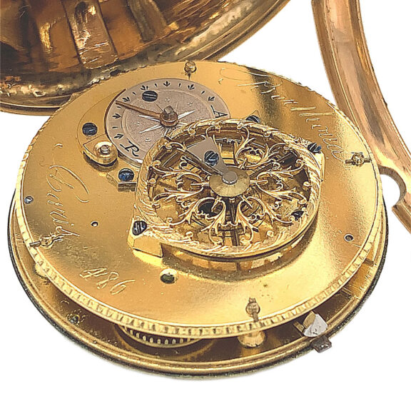 French gold and enamel verge pocket watch Circa 1800-1850 French gold and enamel verge pocket watch Circa 1800-1850