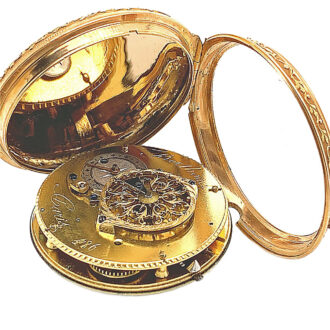 French gold and enamel verge pocket watch Circa 1800-1850