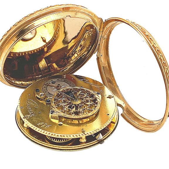 French gold and enamel verge pocket watch Circa 1800-1850 French gold and enamel verge pocket watch Circa 1800-1850