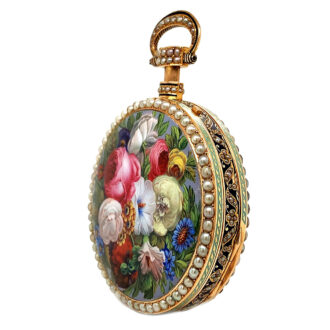 Exceptional Swiss gold quarter repeating automaton Circa 1820